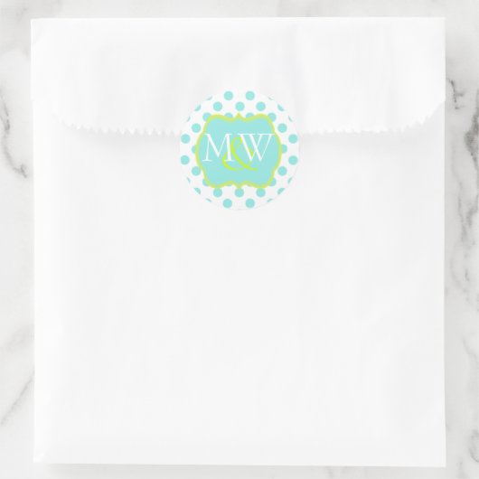 Stylish Monogram Wedding Envelope Sticker (Tas)
