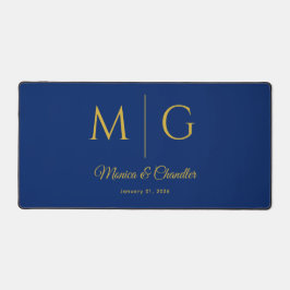 Stylish Monogram With Couple Name Black Bureaumat