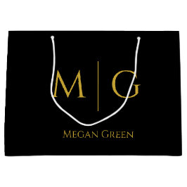 Stylish Monogram With Name Personalized Groot Cadeauzakje