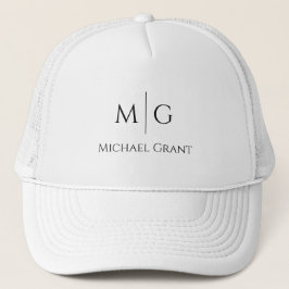 Stylish Monogram With Name Personalized Trucker Pet