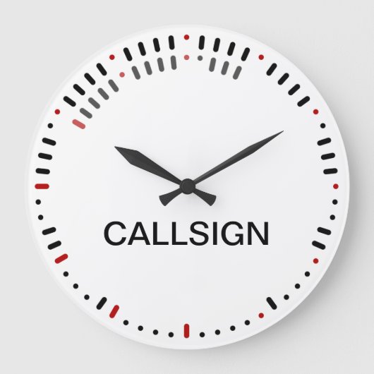 Stylish Morse Code Clock Grote Klok (Voorkant)