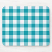 Stylish Mousepad, Blauwgroen Check Gingham Muismat (Voorkant)