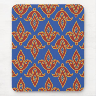 Stylish Mousepad, Red, Gold, Blue Fleur de Lys Muismat