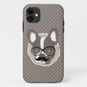 Stylish Mustache French Bulldog iPhone 5 Hoesje