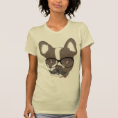 Stylish Mustache French Bulldog T-shirt (Voorkant)