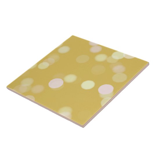 Stylish Mustard Blush Bokeh Tegeltje (Zijkant)