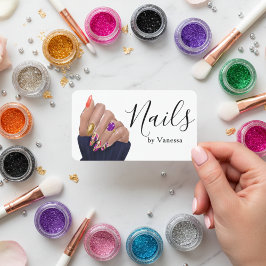 Stylish Nail Artist Nail Technician Branding Chic Visitekaartje