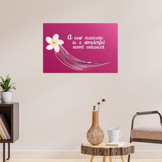 Stylish Nail Flower Design Poster (Woonkamer 3)
