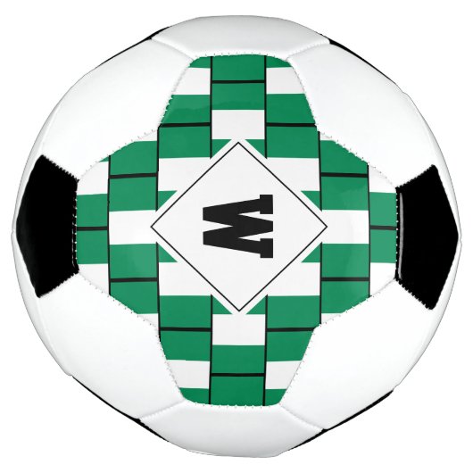 Stylish NIGERIA FLAG Monogram Voetbal (Gedraaid)