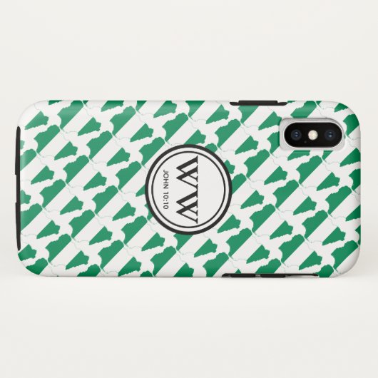 Stylish NIGERIA NAIJA Monogram Abundant Life Case-Mate iPhone Case (Achterkant (horizontaal))