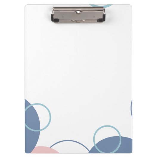 Stylish Notebook with Colorful Circles Design Klembord (Voorkant)