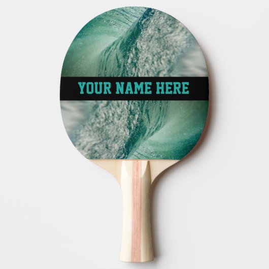 Stylish Ocean Monogram Ping Pong Paddle Tafeltennisbatje (Voorkant)