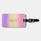 Stylish ombre faith typography  bagagelabel (Voorkant horizontaal)