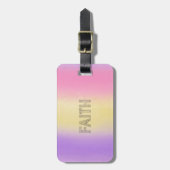 Stylish ombre faith typography  bagagelabel (Voorkant verticaal)