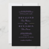 Stylish Ombre Mountains Overlay Photo Wedding Kaart (Achterkant)