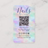 Stylish Opal Nail Studio Modern Manicurist Artist Visitekaartje (Achterkant)