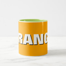 Stylish Orange Mug, Perfect Gift For Coffee Lovers Tweekleurige Koffiemok