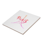 Stylish Paris Eifel Tower Drawing Sketch Tegeltje (Zijkant)
