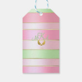 Stylish Pastel Pink and Mint Green Cadeaulabel (Achterkant)