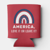 Stylish Patriotic American Rainbow USA, 4 juli Blikjeskoeler (Achterkant)