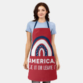 Stylish Patriotic American Rainbow USA, 4 juli Schort (Gedragen)