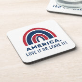 Stylish Patriotic USA American Rainbow 4 juli Bier Onderzetter (Linkerzijde)