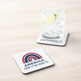 Stylish Patriotic USA American Rainbow 4 juli Bier Onderzetter