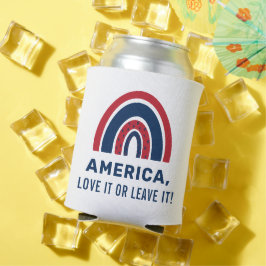Stylish Patriotic USA American Rainbow 4 juli Blikjeskoeler
