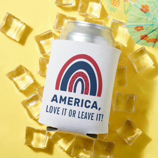 Stylish Patriotic USA American Rainbow 4 juli Blikjeskoeler (Insitu Zomer)