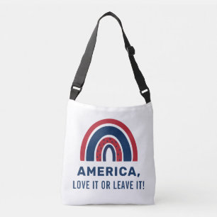 Stylish Patriotic USA American Rainbow 4 juli Crossbody Tas