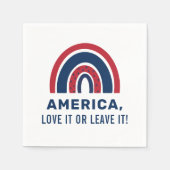 Stylish Patriotic USA American Rainbow 4 juli Servet (Voorkant)