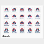 Stylish Patriotic USA American Rainbow 4 juli Vierkante Sticker (Vel)