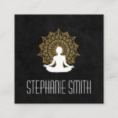 Stylish Pattern Yoga Meditation Vierkante Visitekaartje (Voorkant)