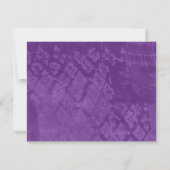 Stylish Peacock Charm Wedding RSVP Kaart (Achterkant)