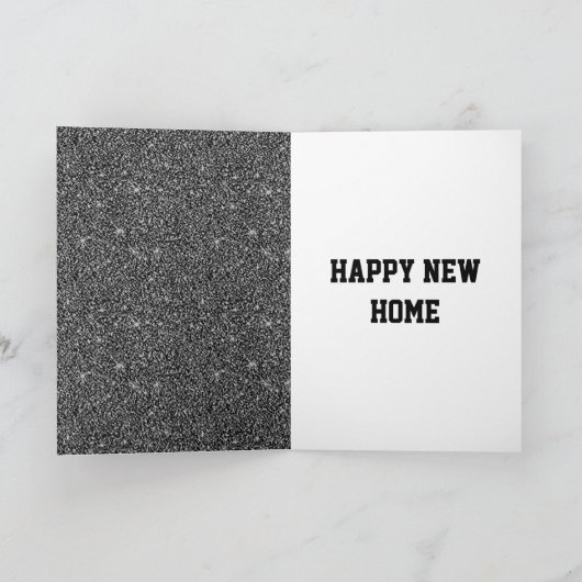 Stylish personalised happy new home card kaart (Binnen)