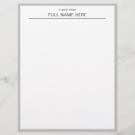 Stylish Personalized Letterhead for Thoughtful Mes Briefhoofd
