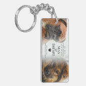 Stylish Pet Memorial 2 Dog Foto Sleutelhanger (Voorkant Links)