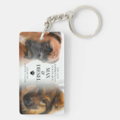 Stylish Pet Memorial 2 Dog Foto Sleutelhanger (achterkant)