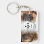 Stylish Pet Memorial 2 Dog Foto Sleutelhanger (Voorkant)