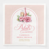 Stylish Petals and Prosecco Personalized Napkins Servet (Voorkant)