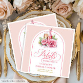 Stylish Petals and Prosecco Personalized Napkins Servet