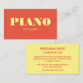 Stylish Pianist, Professional Musician Visitekaartje (Voorkant / Achterkant)