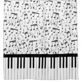 Stylish piano keys and music shower curtains douchegordijn (Voorkant)