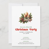 Stylish Pine Wreath Christmas Candles Card Kaart (Voorkant)
