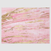 Stylish Pink Gold Abstract Marble Liquid Paint Tissuepapier (Voorkant)