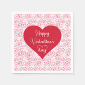 Stylish Pink Red Hearts Valentine Napkins Servet (Voorkant)