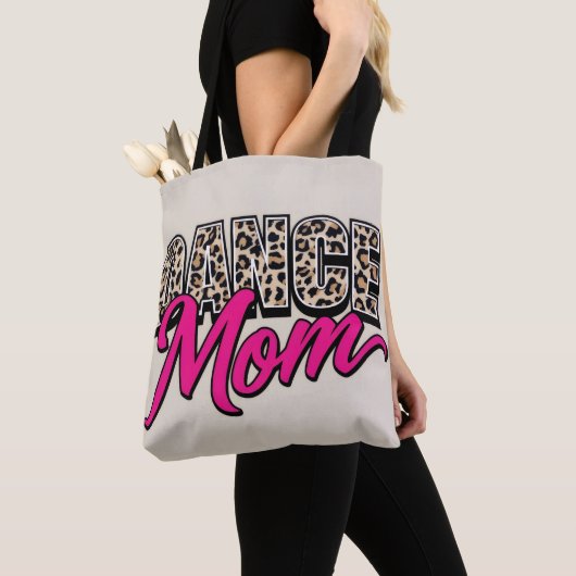 Stylish Pink Script Animal Print Carryall tote bag (Dichtbij)