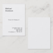 Stylish Plain Chubby Black White Visitekaartje (Voorkant / Achterkant)