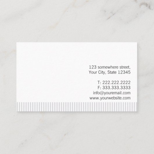 Stylish Plain White Apothecary Visitekaartje (Achterkant)