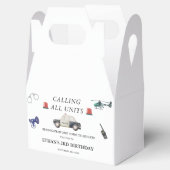 Stylish Police Kids Birthday Bedankdoosjes (Geopend)